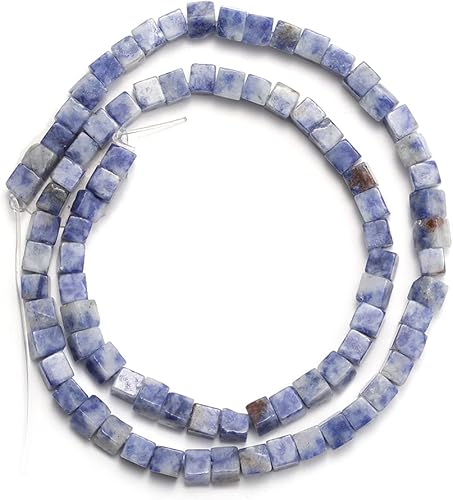 Miniatura 6 de Piedra natural de 0.157 x 0.157in, cubo cuadrado de ágata negra, cuentas sueltas de cristal, energía curativa, para hacer joyas, cuentas de