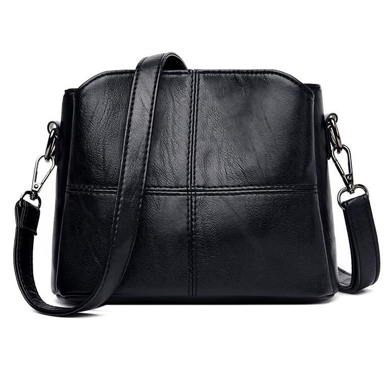 Bolsa Feminina De Luxo Tiracolo De Ombro Casual Pequena (Preto)