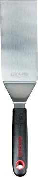 Chef Master 90281 High Heat Square Edge Turner Spatula | 6.3" x 2.9" Blade, Heat Resistant Handle, Slip Resistant Grip, Dishwasher Safe