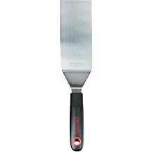 Chef Master 90281 High Heat Square Edge Turner Spatula | 6.3" x 2.9" Blade, Heat Resistant Handle, Slip Resistant Grip, Dishwasher Safe