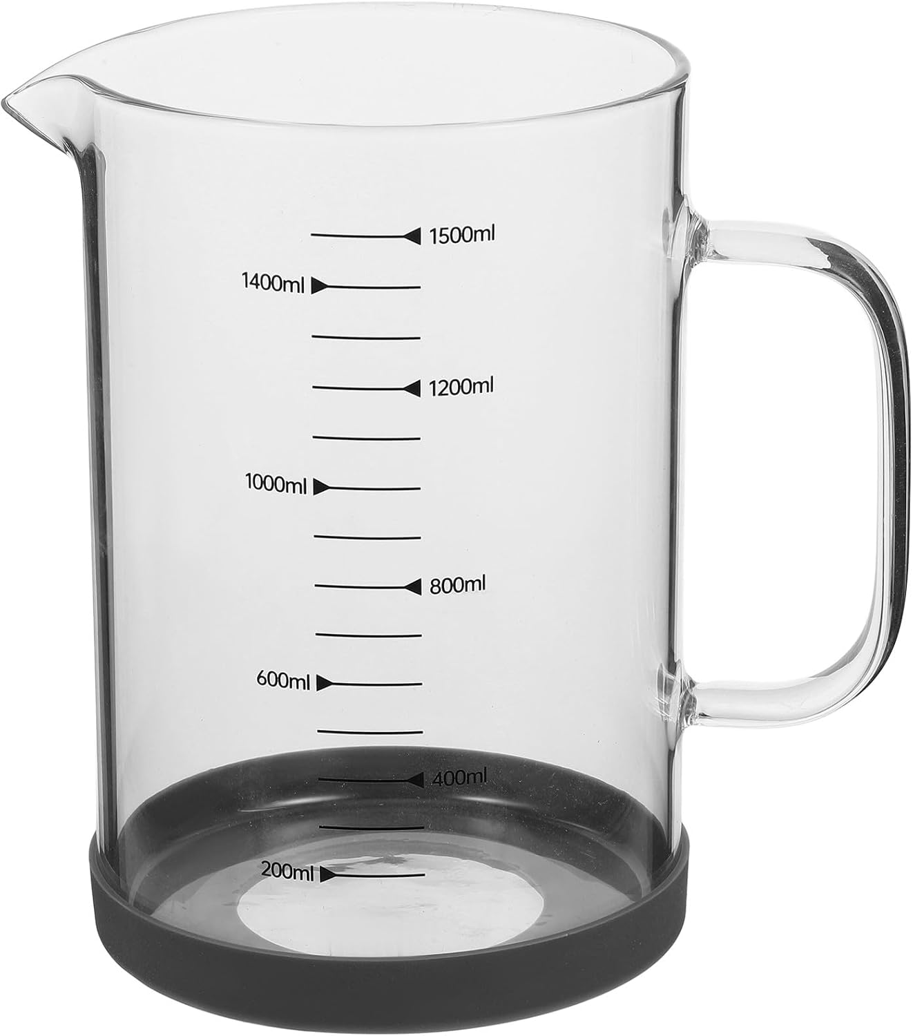 VALICLUD Borosilicate Glass Measuring Cup with Handle Graduated Scale Liquid Measuring Pitcher for Coffee Milk DIY Drinks Lightweight and Portable Kitchen Tool