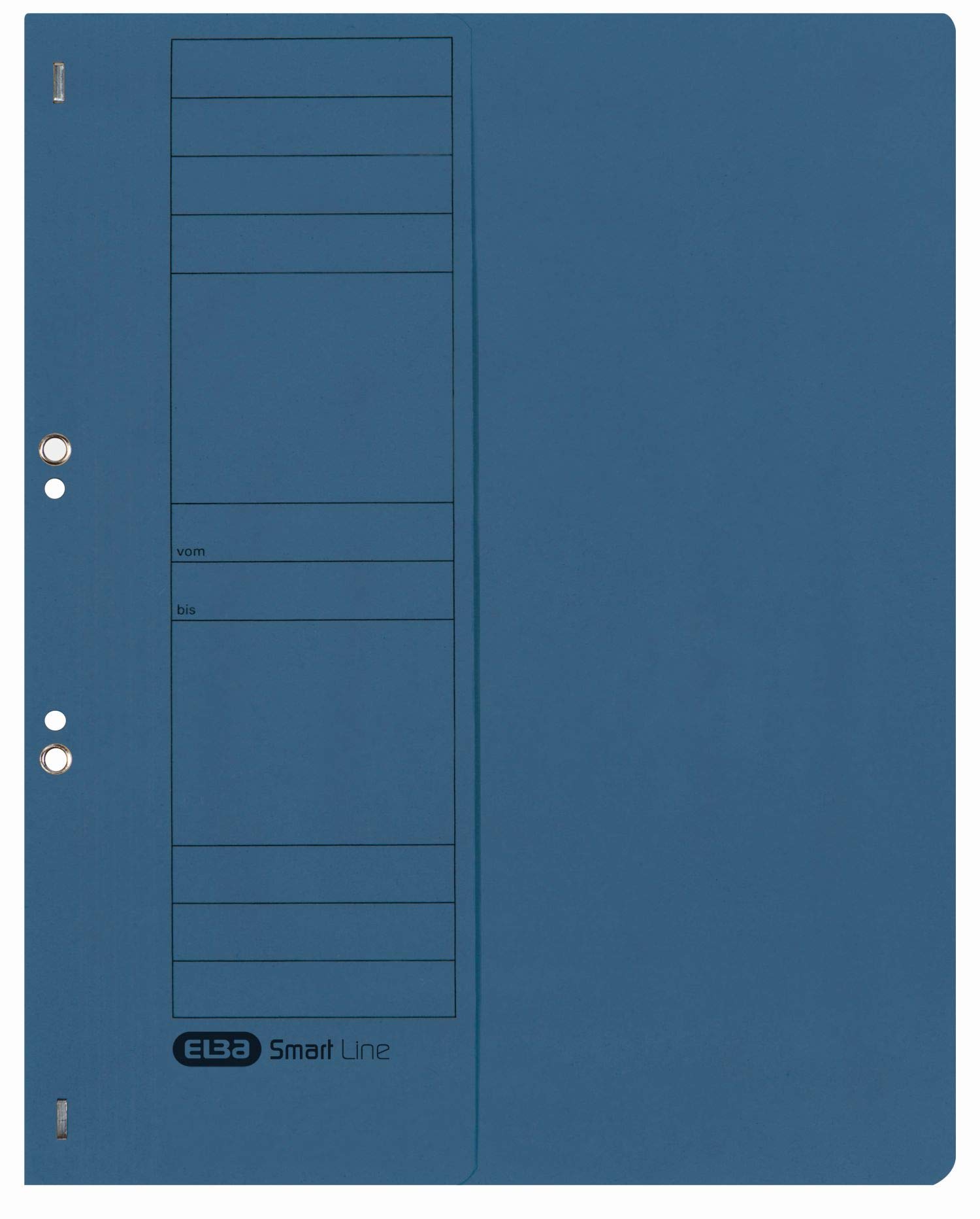Elba Ösenhefter A4, 1/2 Vorderdeckel, Karton, kfm. Heftung, blau, 50 Stück