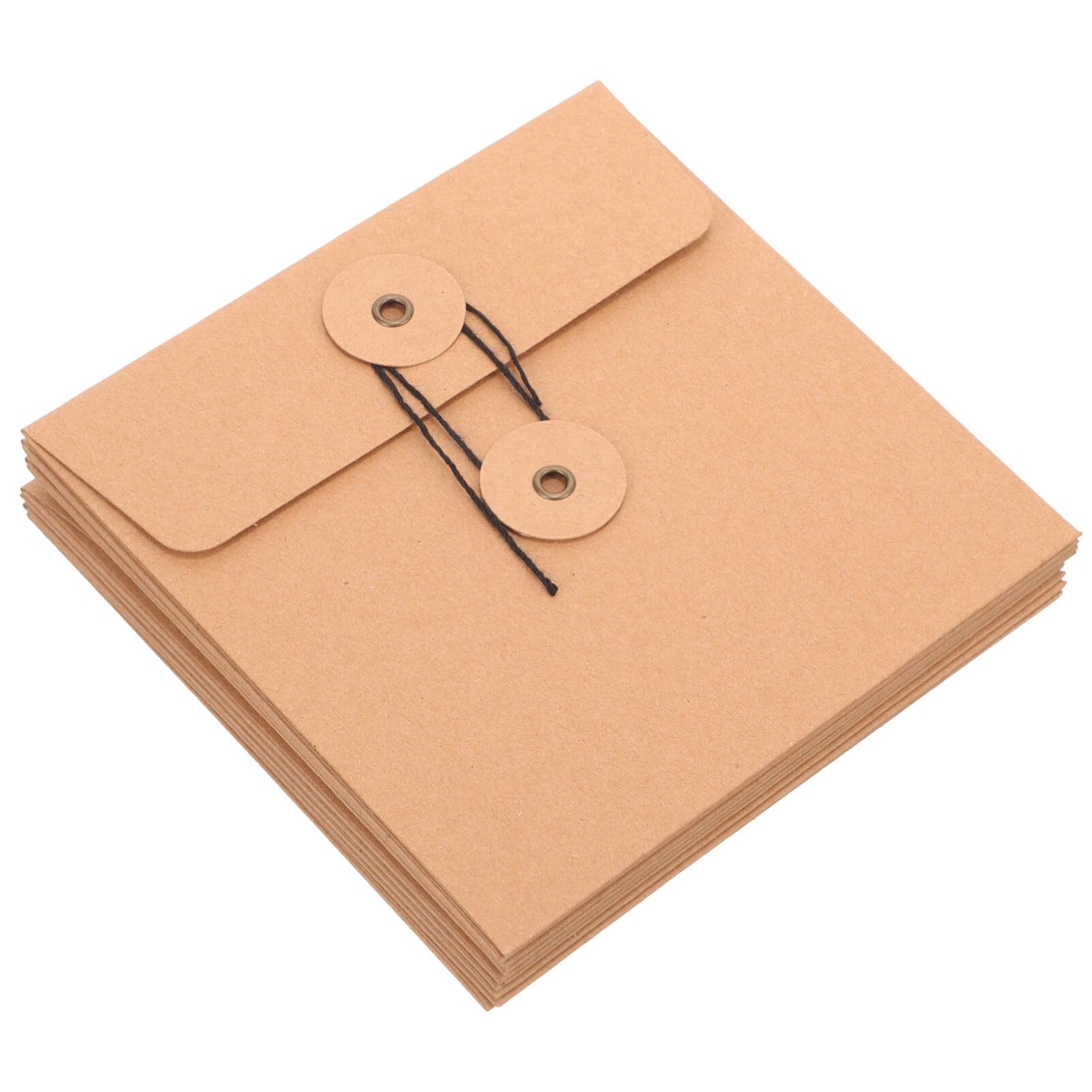 MAGICLULU 10pièces Enveloppes Kraft Papier Pour Cd Et Dvd Lot De Pratiques Pour Rangement Protection Des Disques Manches Et Chic Pour Transport Et Stockage