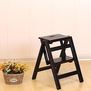 Drabina stołek stałego drewna składane schodowe krzesło domowe drabina drewniana drabina drabina dwukierunkowa dwukierunkowa wielofunkcyjna kryty rosnące małą drabinę (Color : #4)