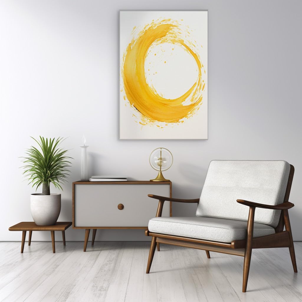 Canvas for Living Room. Sunny Splashes: Bringing Vibrancy and Texture to a Blank Canvas, 27 x 18 inch Canvas Wall Art - Contemporary Masterpieces - Modern Home Decor