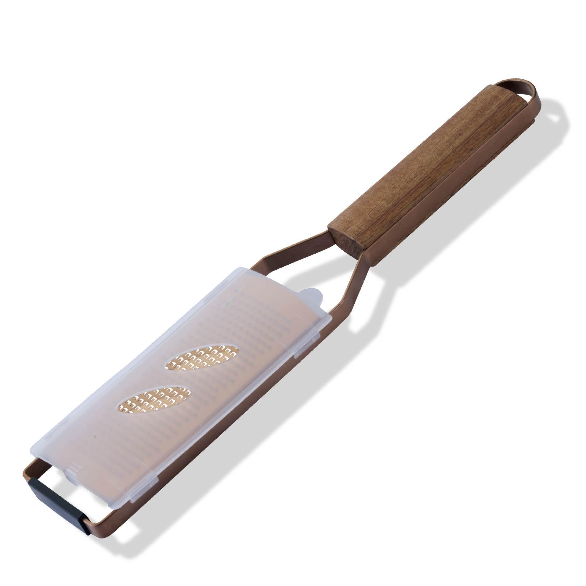 Fackelmann Etched Rose Gold Precision Hand Grater, Fine Grating, 31cm — image 1