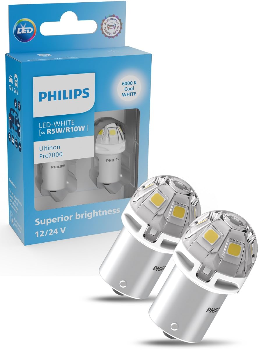 Philips Ultinon Pro7000 LED car signaling bulb (R5W/R10W white), 12V/24V