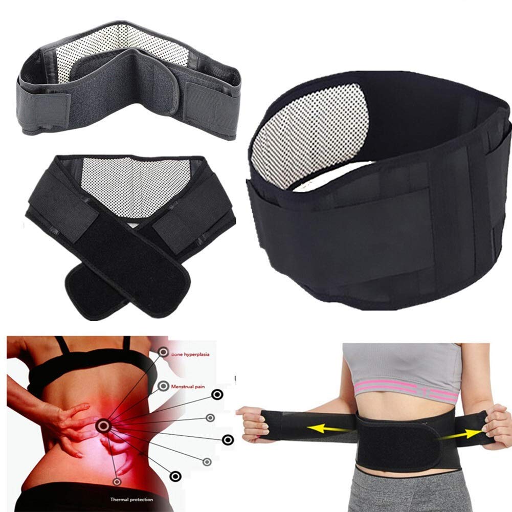 Faja lumbar para dolor de espalda baja con doble correa ajustable y malla