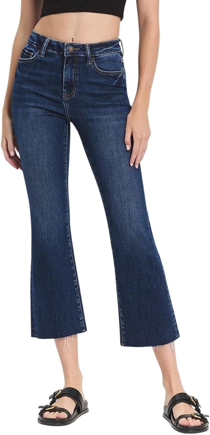 Women's High-Rise Cropped Flare Jeans
