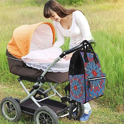 Sac à dos ordinateur imprimé mandala multicolore cartable PC portable - 6