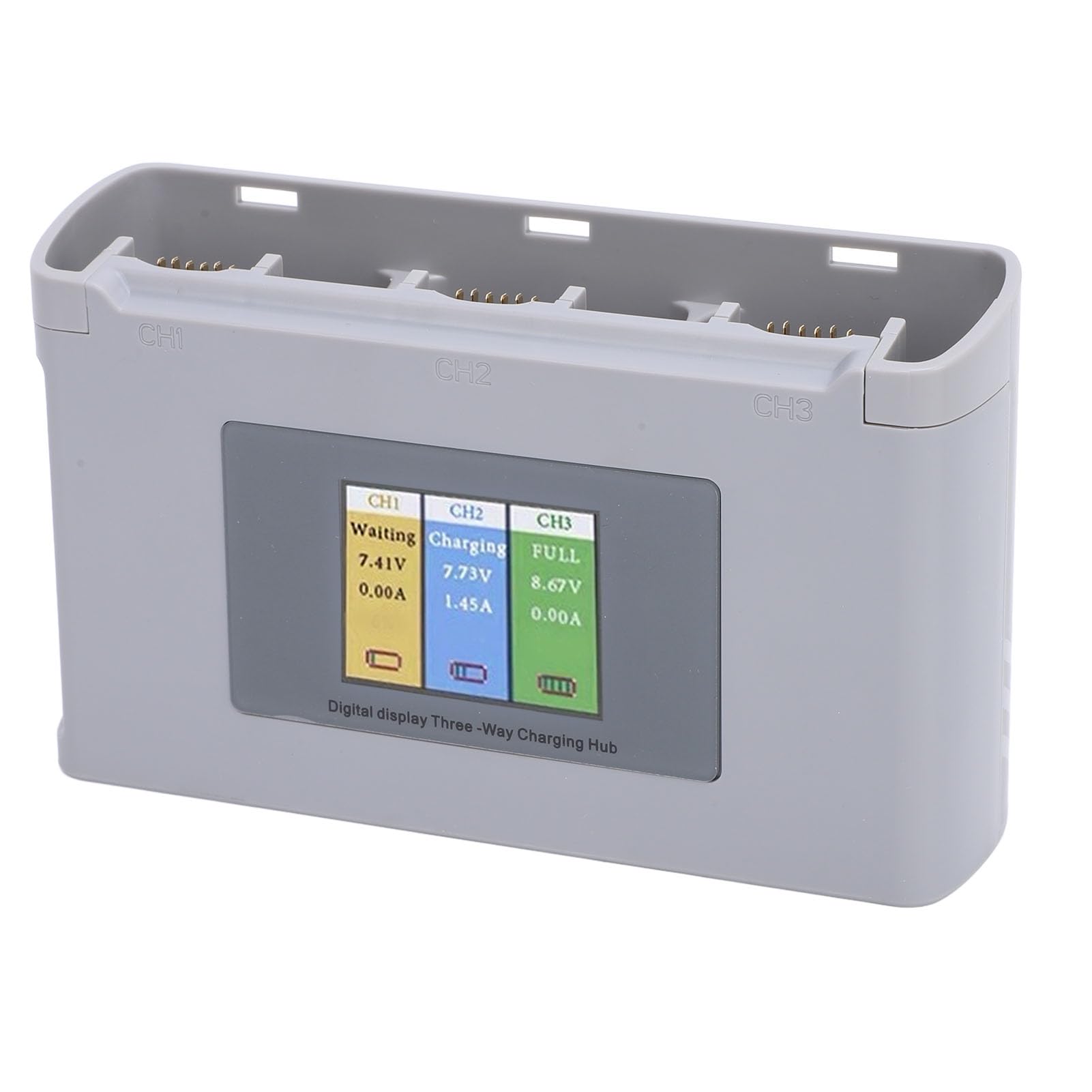 Generic Hub di Ricarica per Batterie per Droni Caricabatterie Multiplo Portatile con Display Digitale per Uso Esterno Materiale ABS Leggero