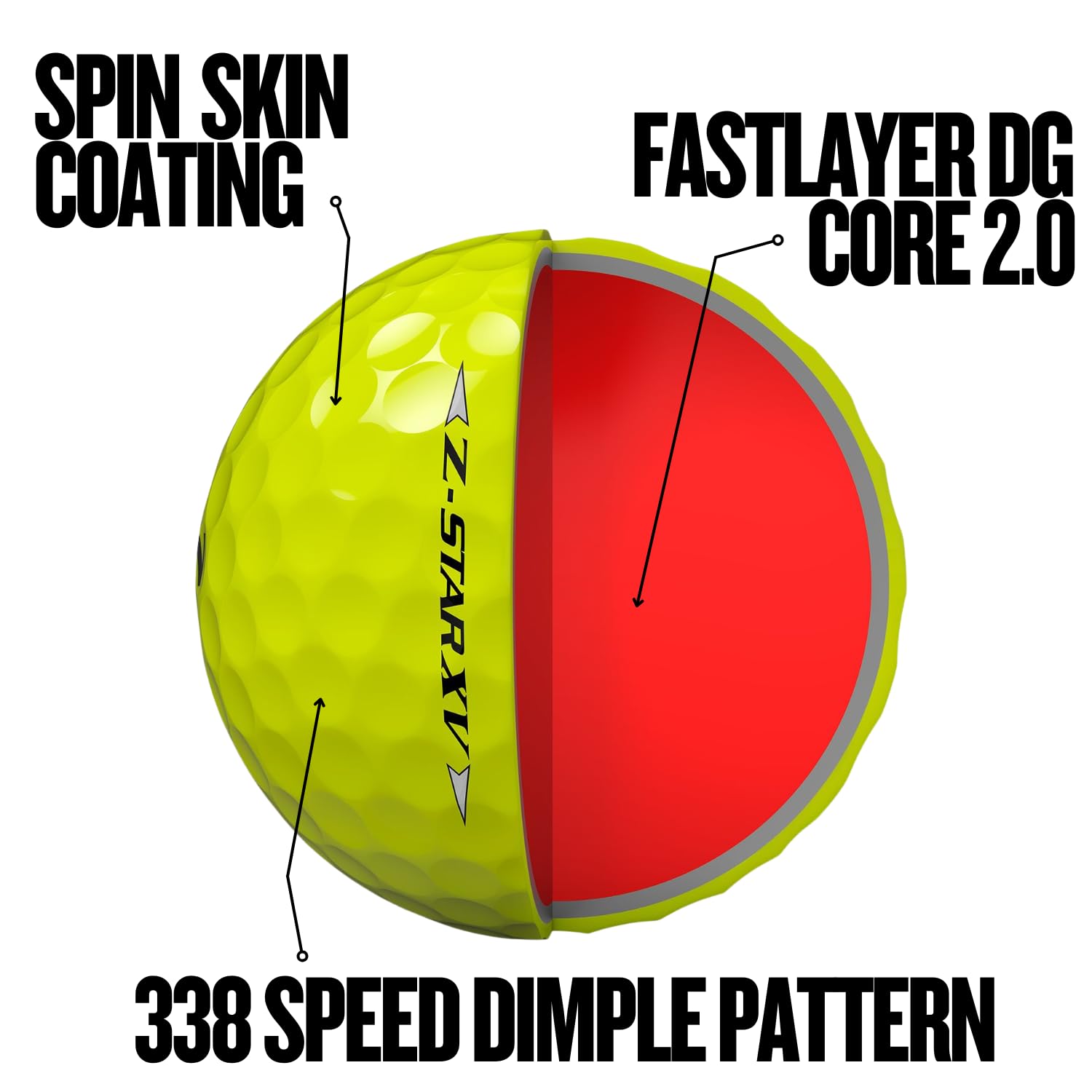 Srixon Z-Star XV - Ultra Powerful Golf Ball | Maximum Range