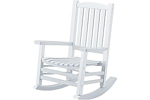 Wooden Rocking Chair Rocker Outdoor Porch Patio Oversized Rocker for Outside
