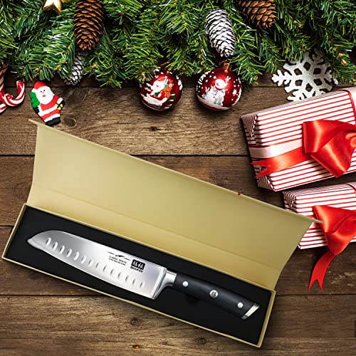 SHAN ZU Couteaux de Chef Santoku German Acier Inoxydable Couteaux de Cuisine - CLASSIC Series