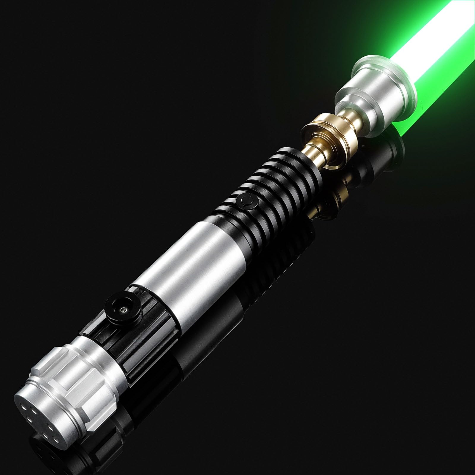PKSTVB Upgrade App Control Metal Dueling Obw Lightsaber, Smooth Swing 16 Sound Effects 3 Light Effects, 16 Colors and Infinite Change Light Saber for Adults Kids (RGB-OBW)