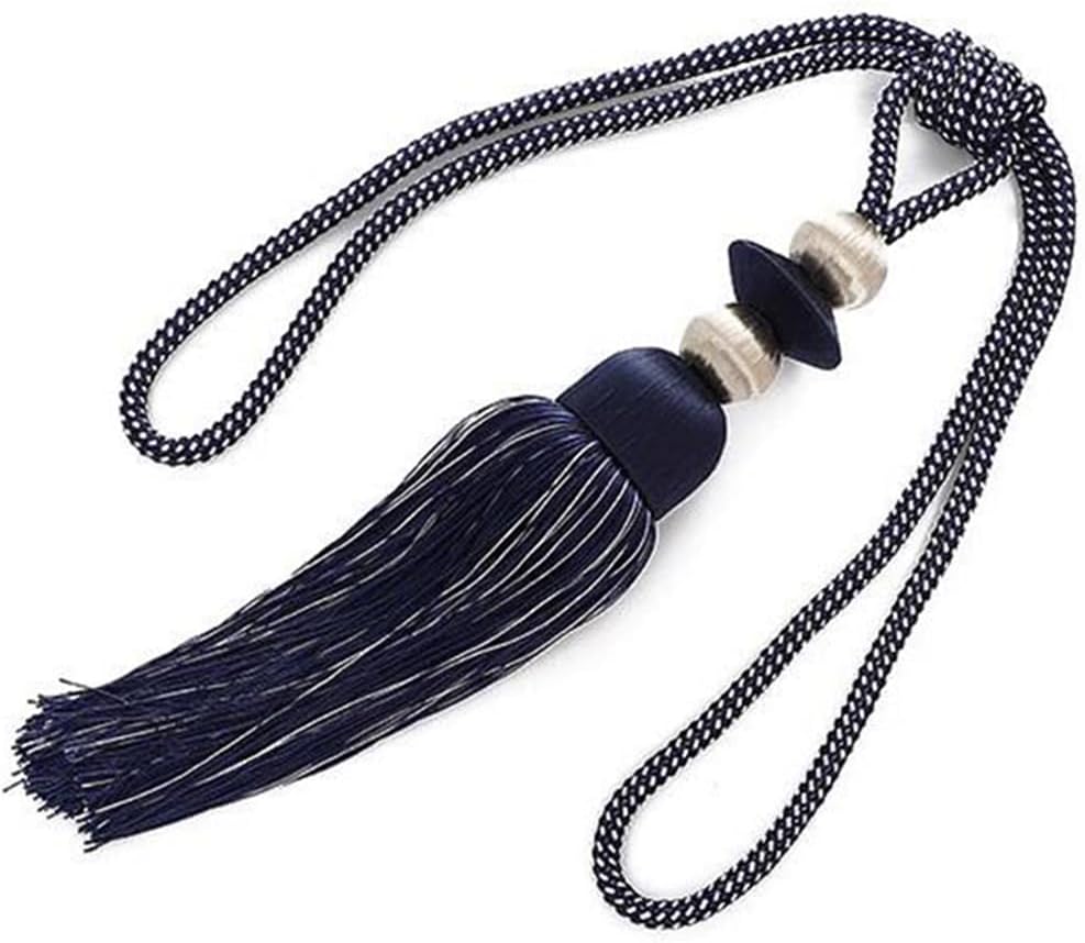 1 Pair Creative Curtain Tiebacks Rope Simple Decorative Curtain Rope Holdbacks Tassel Curtain Buckle Drapery Holdbacks (Champagne Color)
