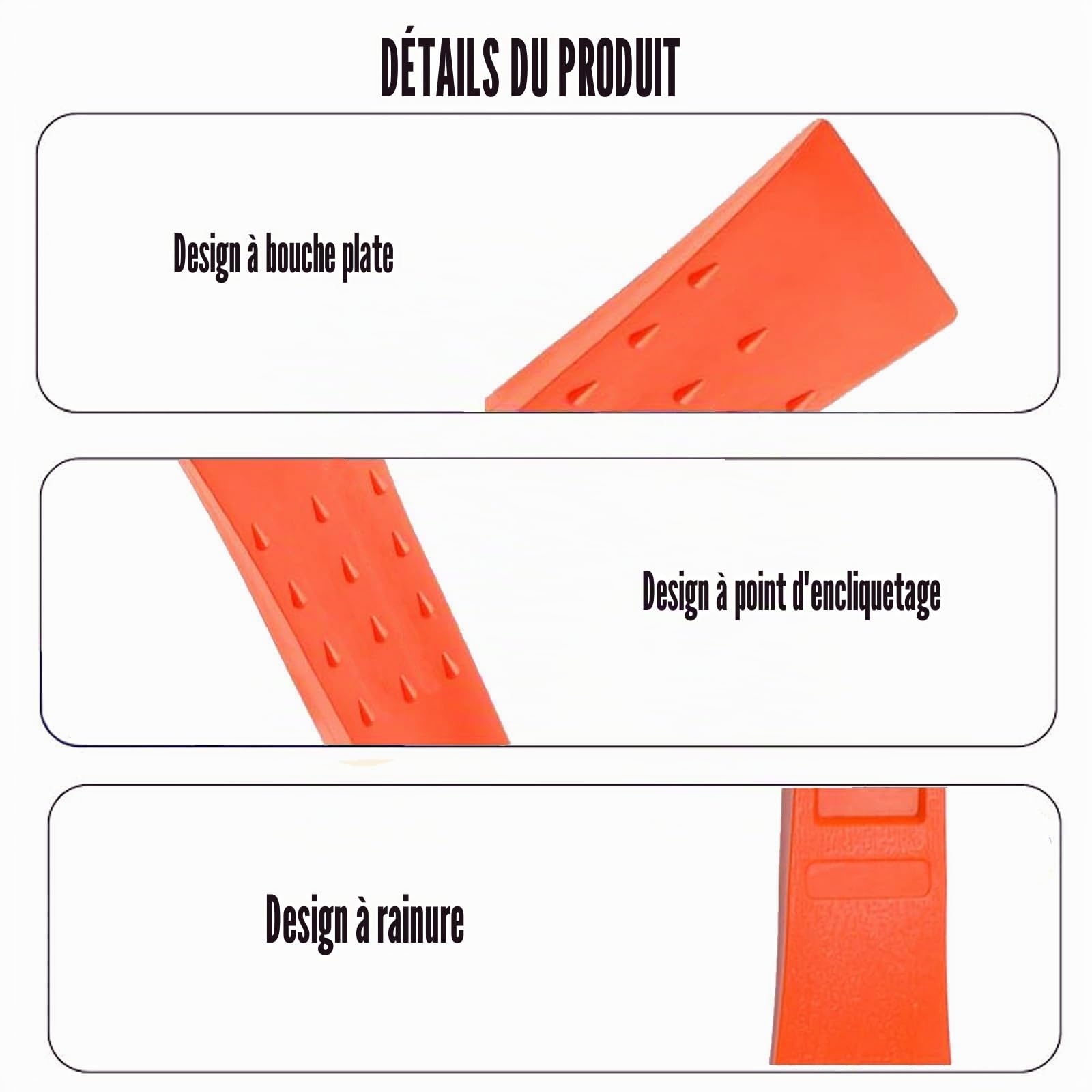 Kit de Cale d'Abattage 5 Pièces (2x8 Pouces + 3x6 Pouces) - Cales Forestières en Plastique Antidérapante avec Crans, Résistantes au Gel, INCL. Filet de Transport, Cales pour Abattage Sécuris