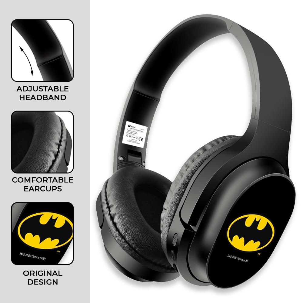 Ert Group Batman 002 WHPWBATMAN002 Słuchawki Bezprzewodowe, Czarny, 32 Ω