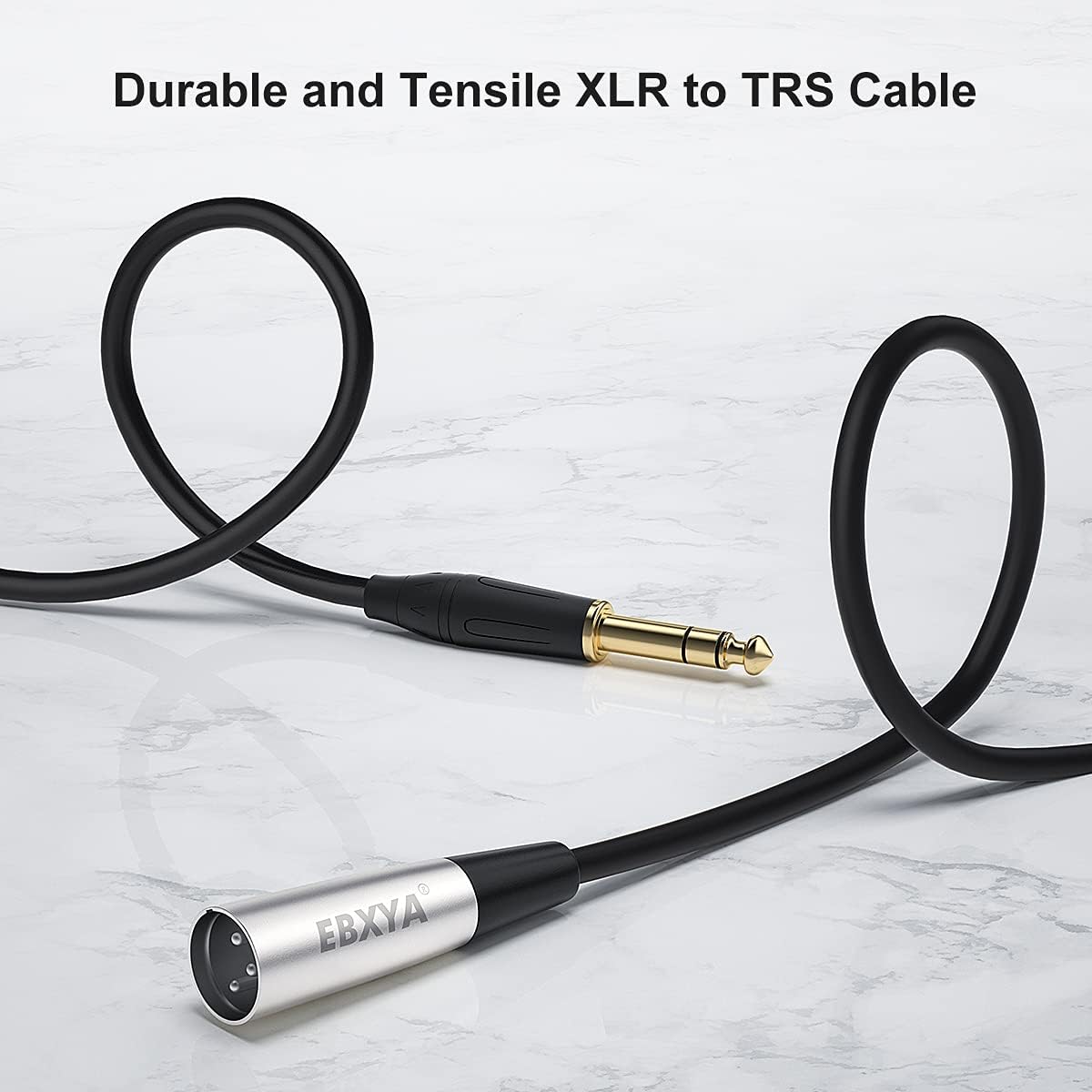 Cable XLR male Jack 6.35 male symetrique 1m - câble tv - vidéo - son