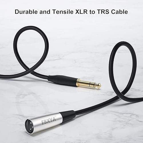 Miniatura 7 de EBXYA Cable de micrófono de micrófono equilibrado TRS a XLR macho de 14 pulgadas de 10 pies, conector XLR a 6.35, 1 paquete