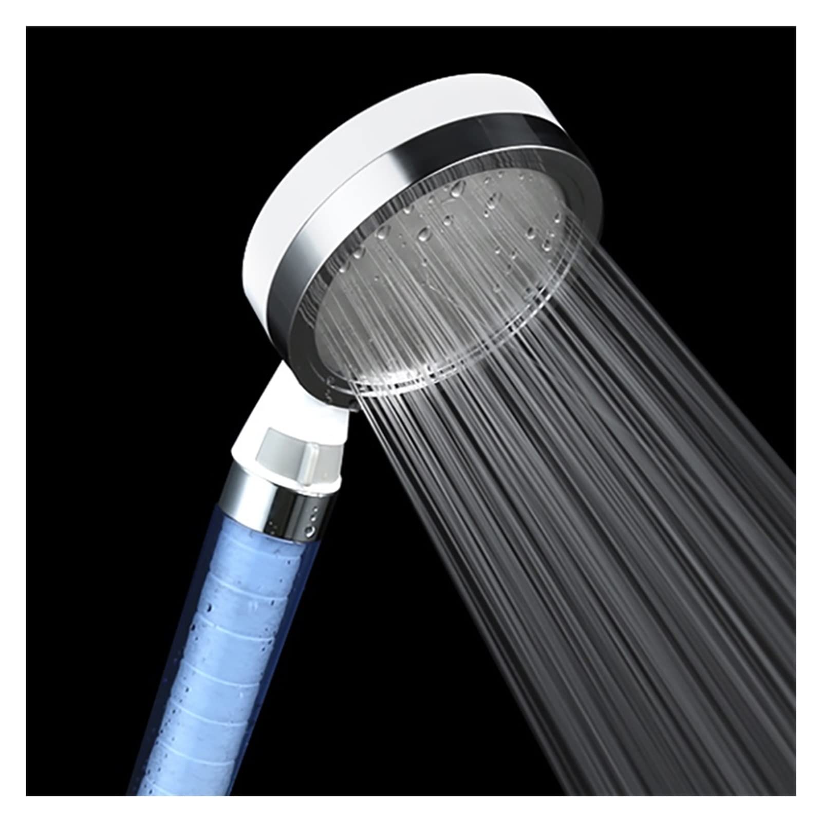 Buse de qualité supérieure pour pommeau de douche haute pression au design bleu blanc épuré