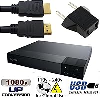 Vista 3 de Sony S1700 Reproductor de Discos Blu Ray y DVD Multi Sistema, para Todas las Regiones y Códigos de Zona, PAL/NTSC, USB, 110-240V 50/60Hz - Cable