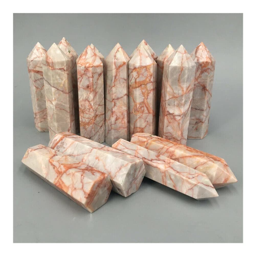 Święto Dziękczynienia naturalny kryształ czerwony sieć kamień obelisk kwarc magiczny kryształ terapia Reiki9-10 cm moc kamień kryształowy kolekcje domowe (rozmiar: 1000g)