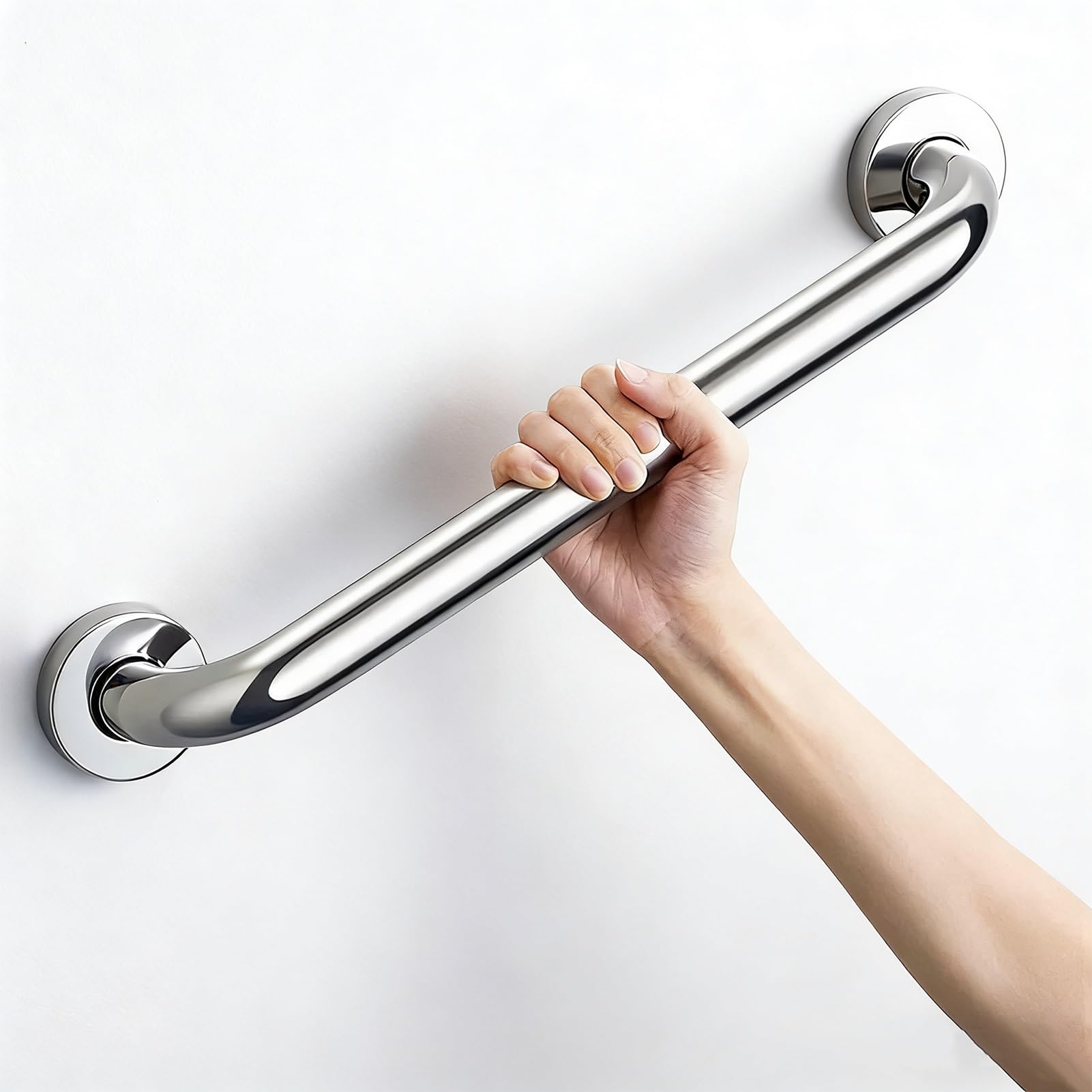 FKXSXAZ Stainless Steel Bathroom Safety Shower Grab Bar, Anti Slip Bathtubs Bars, Toilet Assist Saft Handle, Handrail Compliant 500lbs for Handicap(1ft/30cm)