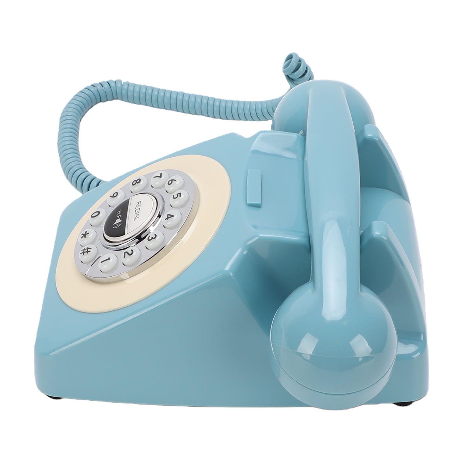 Annadue Telefono Bluetooth retrò Telefono Fisso Wireless da Scrivania Bluetooth con Vivavoce Stile Vintage e Batteria da 1200 MAh per Ufficio Domestico IOS (BLUE)