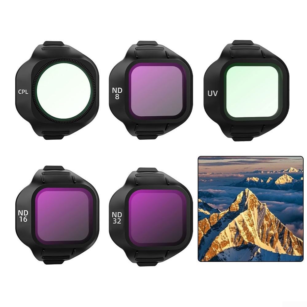Zestaw filtrów UV ND CPL do DJI do MINI 5Pro, szkło optyczne z wieloma powłokami, aby zminimalizować odbicia światła i poprawić kontrolę ekspozycji w fotografii (4 szt.)