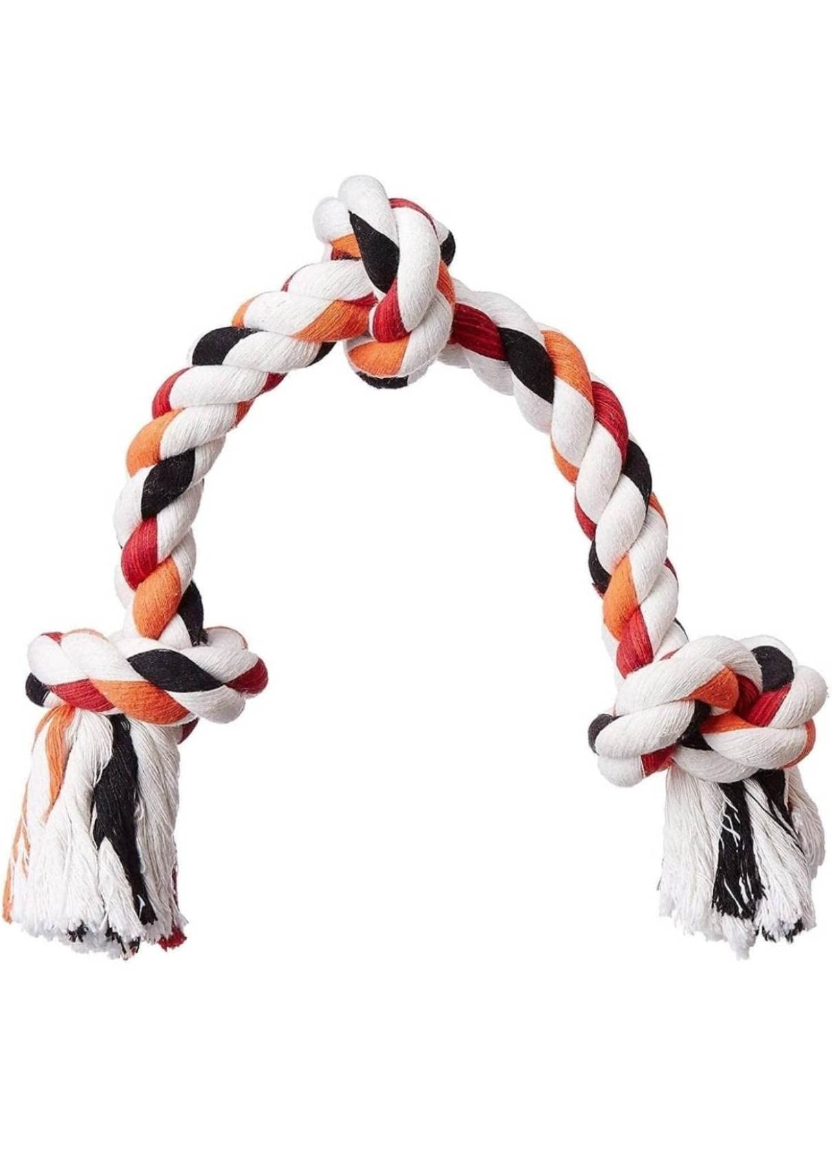 Fun Affairs Nylon Rope Chew Toy for Dogs for Teething | Suitable Small and Medium Dogs Breed | Length 15 inch (3 Knot Rope) (B09N2SMWKP) Amazon Price History, Amazon Price Tracker