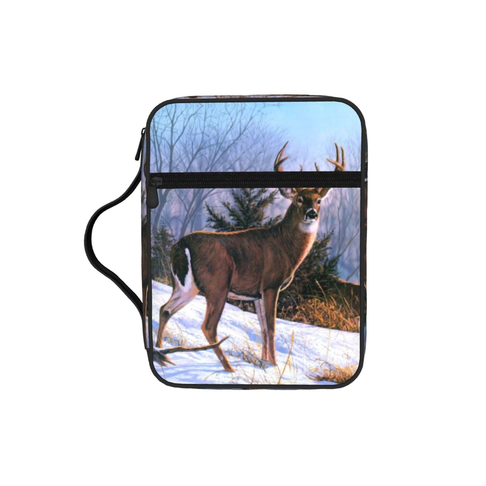 Deers Bible Cover Case Waterproof Bible Bag With Handle Organizer Storage Book Cover For Bible Study