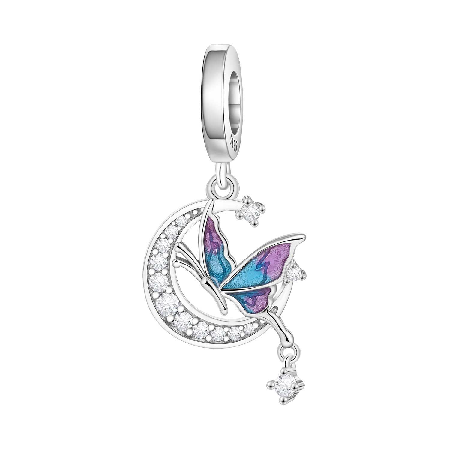 PANPOKI 925 Sterling Silber Charms Anhänger für Armband Char
