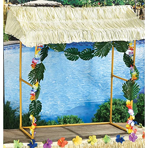 Tropical Multicolor Tiki Bar Hut Kit - Complete Set - Easy Assembly & Vibrant Decor Set, Authentic Luau Experience - Perfect for Summer Events