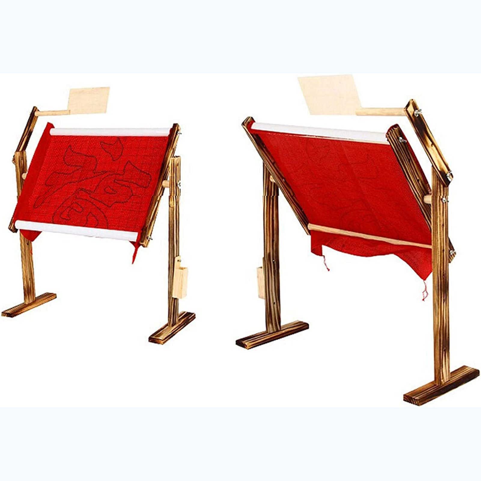 Bastidor de Punto de Cruz de Madera Ajustable para Bordado y Costura: Soporte versátil para Regazo y Mesa para labores de Costura y Manualidades