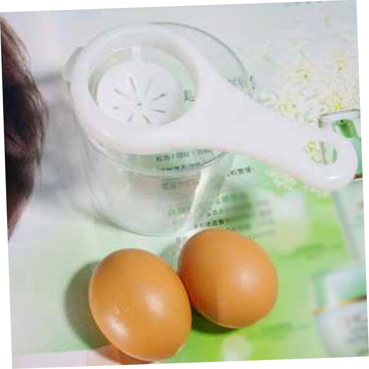 2 Pack Plastic Egg Separator for Baking Prep and Home Kitchen