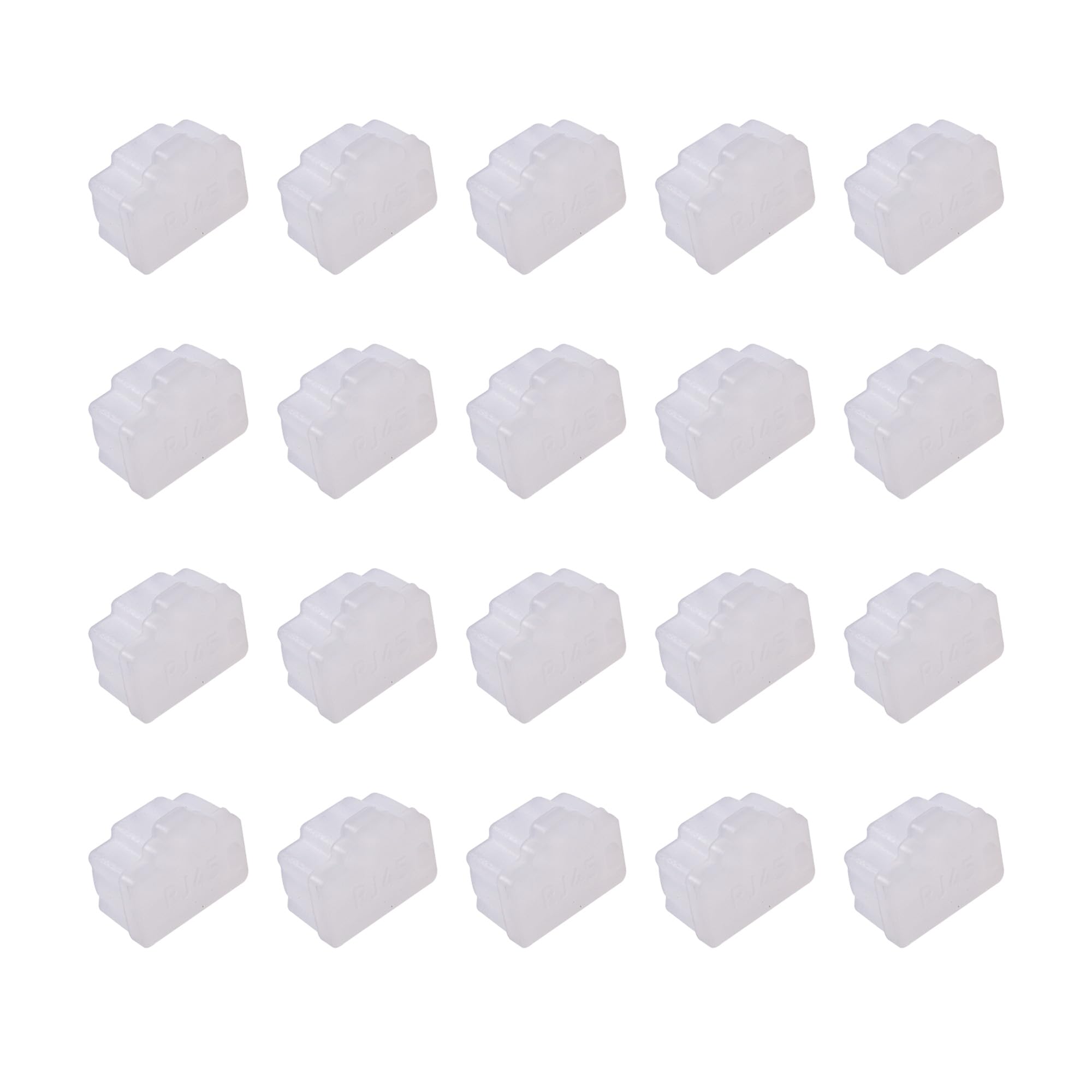 20 tappi antipolvere per porte RJ45, tappi in silicone, protezione per TV, computer, altri dispositivi, 0,47 x 0,33 (lunghezza x larghezza)