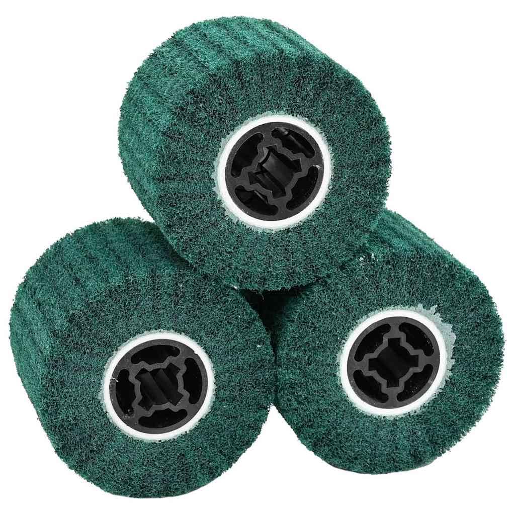 vidaXL Rouleaux de ponçage 3 pcs Vert 12 x 12 x 10 cm, Outils d'atelier pour ponçage précis, rouleaux cylindriques, accessoires portables et abrasifs