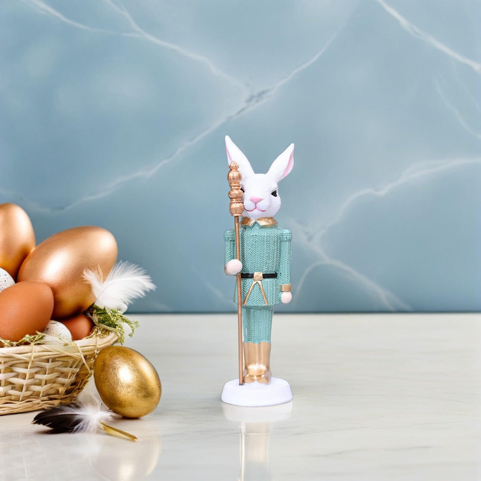 jojofuny Statue de Lapin en Résine 3 Pièces Décoration de Table Printanière Festive