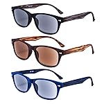 EYEGUARD 3 Pack Unisex Classic of Style Sunglasses Readers Outdoor Reading Glasses for Men and Women 4.00- Not Bifocals