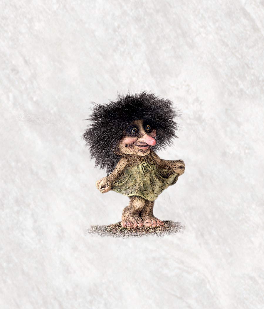 TROLL NYFORM 030 DANCING GIRL ORIGINALE COLLEZIONE NORVEGESE PORTAFORTUNA