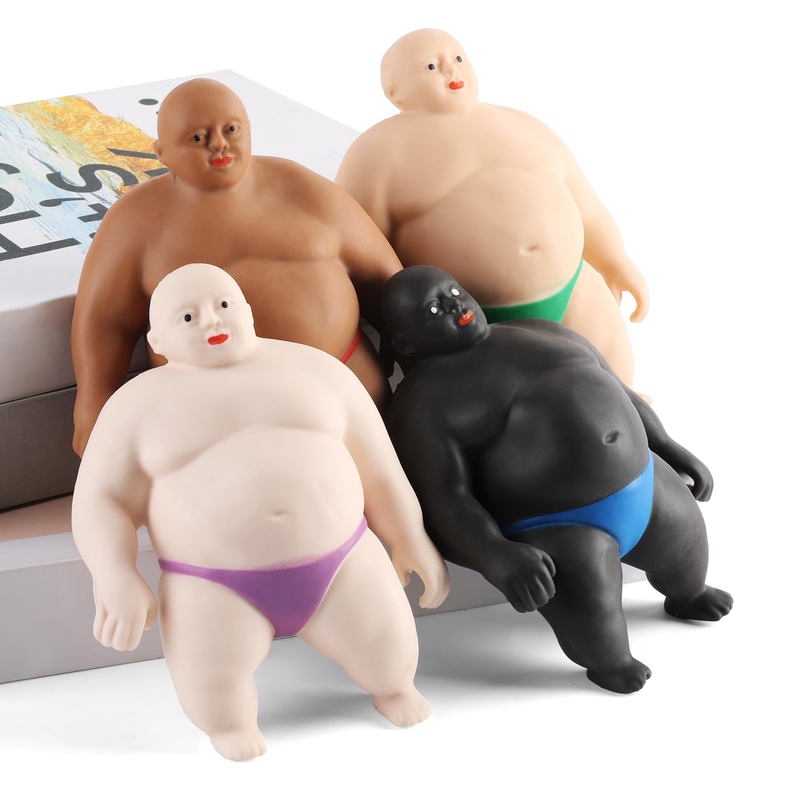 Amazon.com: Stretchy Sumo-Style Squishy Toys – 4-Pack Funny Stress