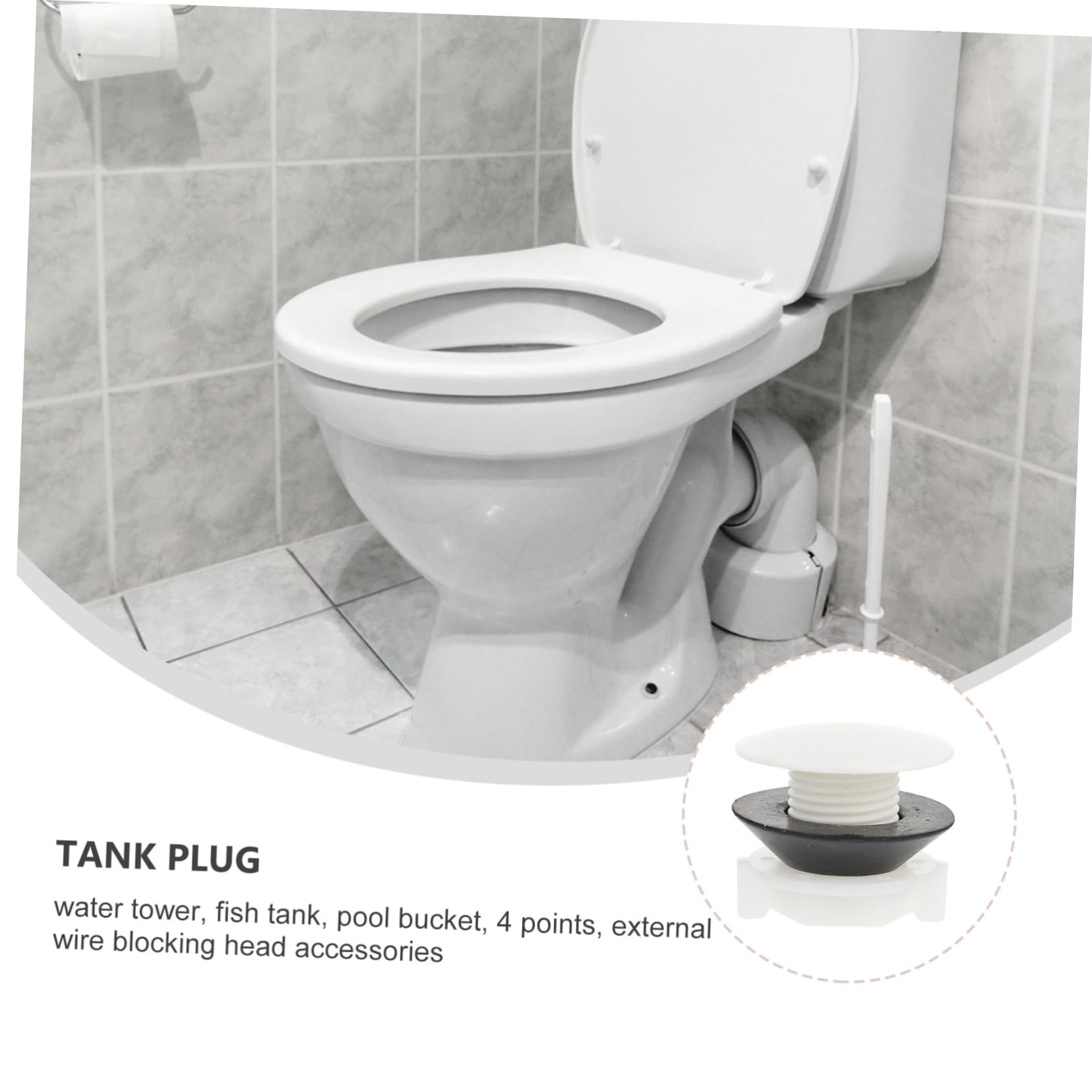 Balacoo 2Pcs Toilet Water Tank Plug Plastic Plug for Bathroom Accessories Fish Tank Connector for Water Tower and Aquarium Durable and Reliable Fit : Tools & Home Improvement
