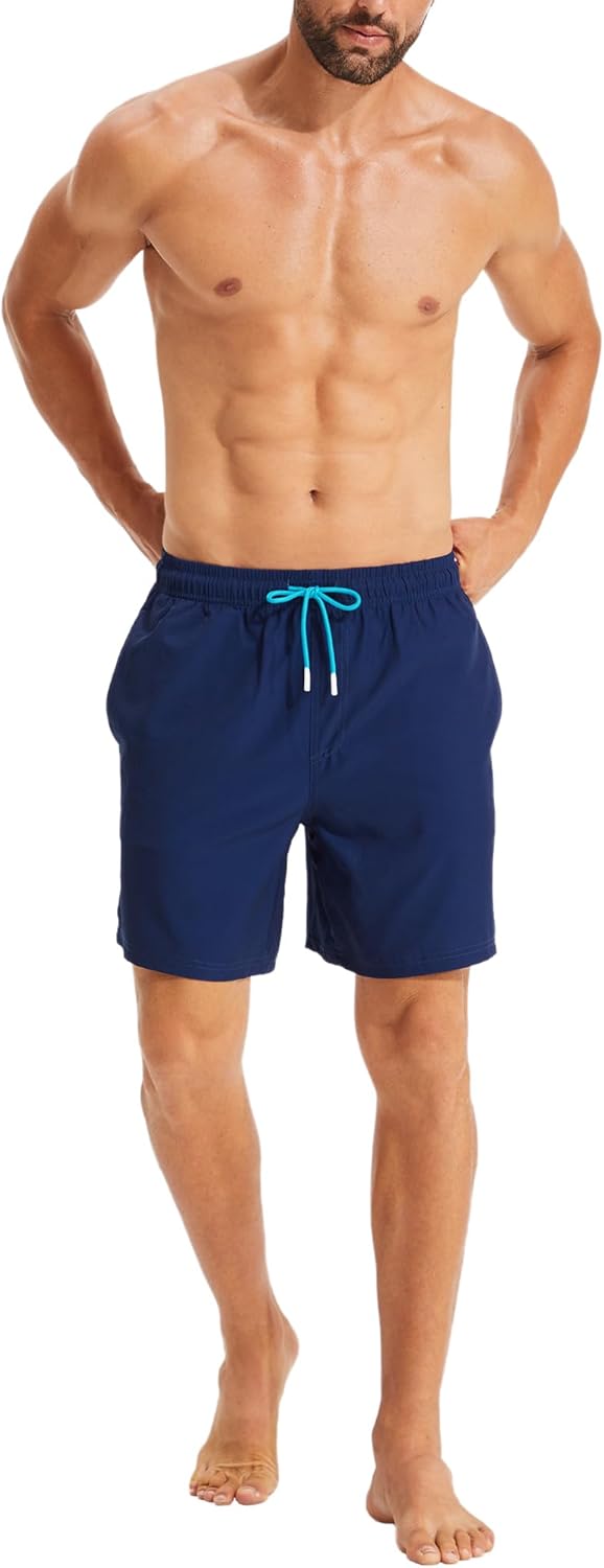KAIUA SURF Mens Swim Trunks with Compression Liner 7 Inch Inseam Quick Dry Mens Swimming Shorts Bathing Suit - Image 3