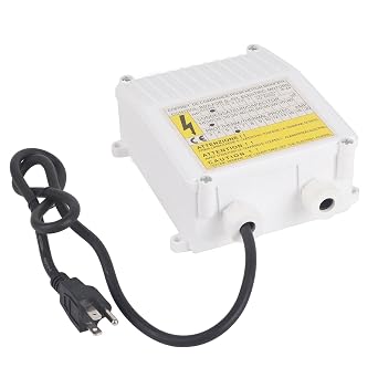 Pump Control Box, Built in Thermal Easy Installation Pump Controller Box Suction Pump Controller Submersible Pump Controller ABS, for HomeUS 110V,750W-A