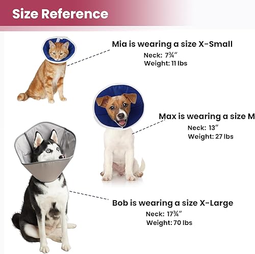Miniatura 7 de BARKLESS Cono de perro, cono suave para cachorros y gatos después de la cirugía para dejar de lamer, collar isabelino ajustable para cirugía de
