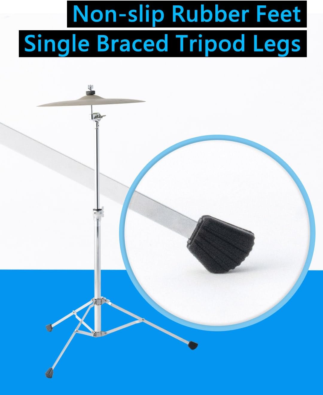 Dixon PSY-P0S Straight Cymbal Stand, Lightweight Single-Braced