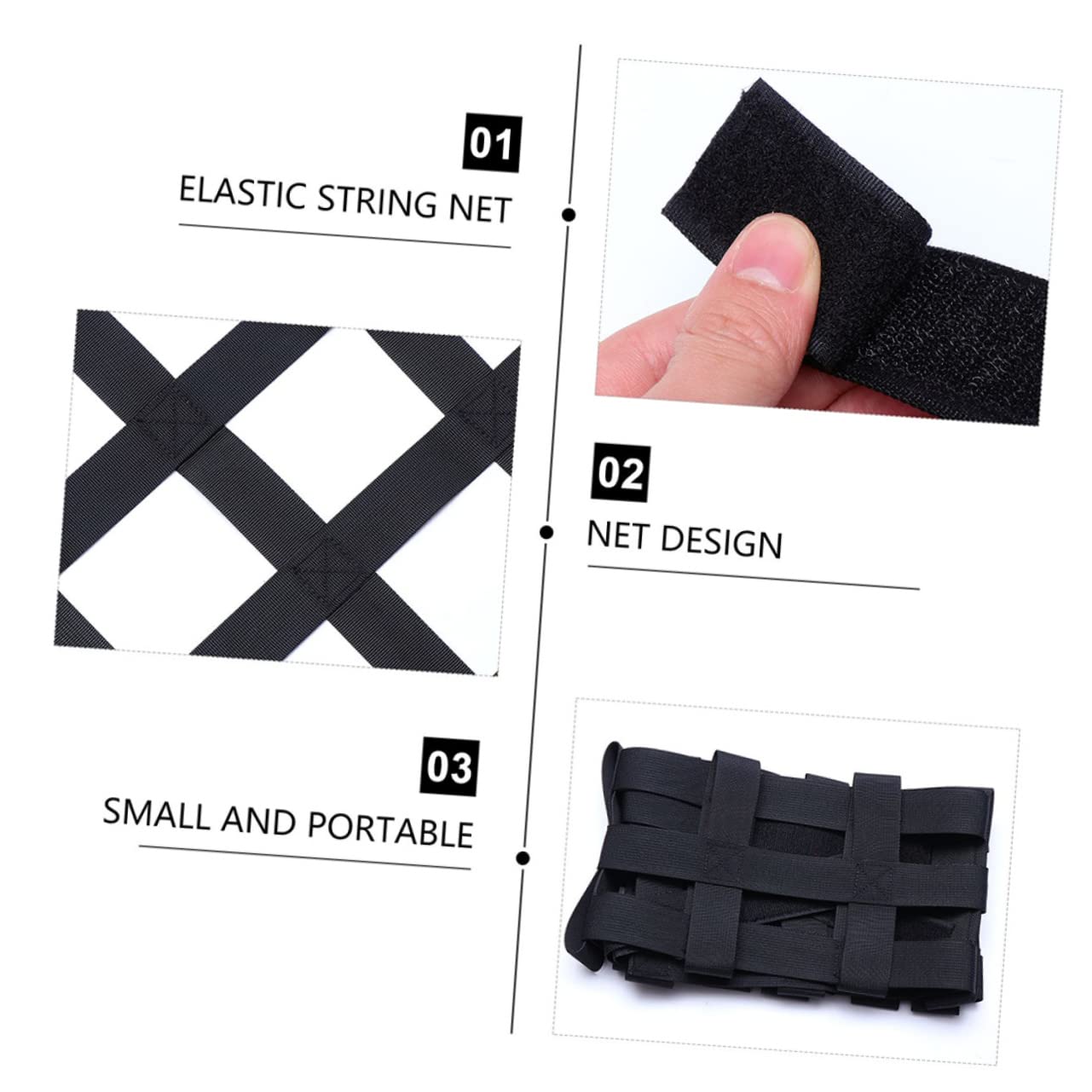 SOLUSTRE 2pièces Filet De Toit pour Voiture Filet De Rangement Élastique pour Bagages De Rangement pour Toit De Voiture