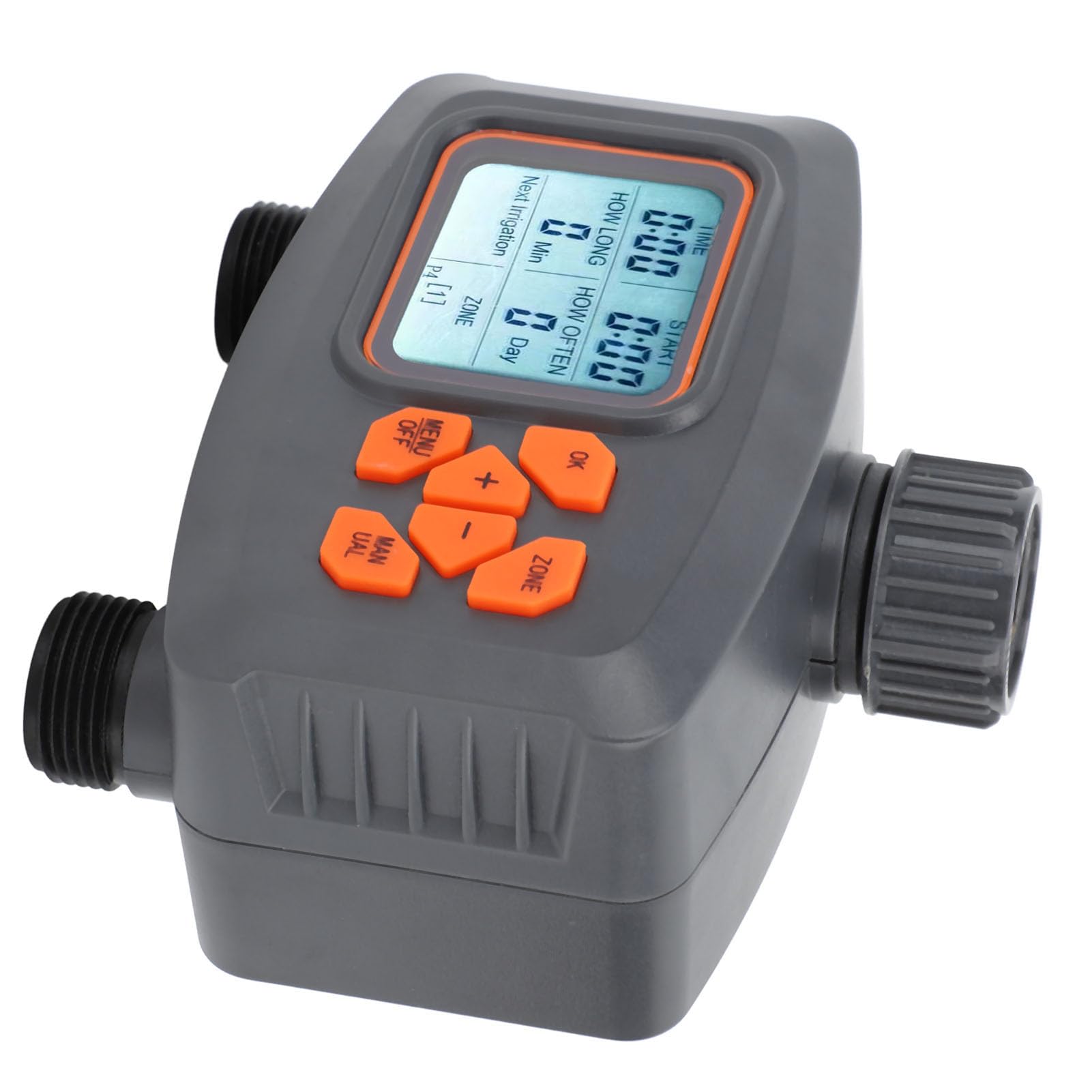 Timer per Acqua per Tubo da Giardino, Timer Digitale per Rubinetto del Tubo Flessibile a 2 Uscite Timer Manuale per Tubo 'acqua per Irrigazione per Prato da Giardino