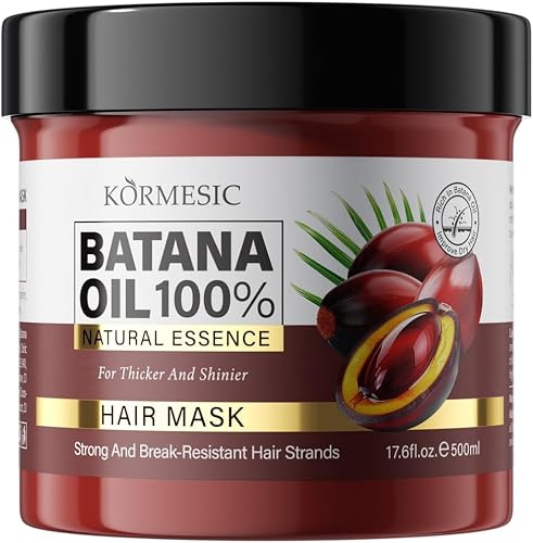 KORMESIC Batana Oil Hair Mask, Deep Conditioning Treatment for Dry, Damaged and Frizzy Hair, Strengthening Formula, 500ml